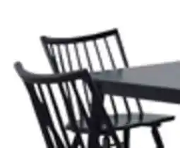 The Brick Astro 5pc Dining Set with Table & 4 Spindle-Back Chairs, 59.1W - Black offer