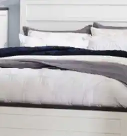 The Brick Zoey Panel Bed, Two-tone White & Brown - Queen Size offer