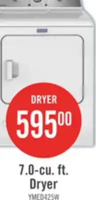 The Brick Maytag 7.0 Cu. Ft. Electric Dryer - White - YMED4205SW offer