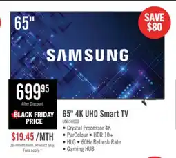 The Brick SAMSUNG 65 U8000 Crystal 4K UHD Smart Tizen OS TV (UN65U8000FFXZC) - 2025 Model offer