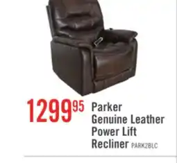 The Brick Parker 36 Genuine Leather 3-Position Power Lift Reclining Chair - Brown offer