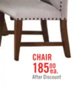 The Brick Boden Dining Chair with Polyester Fabric & Nailhead Trim - Beige & Brown offer