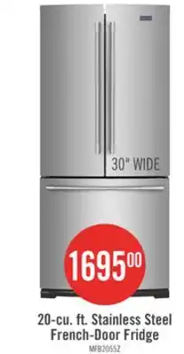 The Brick Maytag 30 19.6 Cu. Ft. French-Door Refrigerator - Fingerprint Resistant Stainless Steel - MFB2055FRZ offer