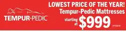 The Brick Tempur-Pedic TEMPUR Support Firm Twin Mattress offer