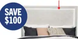 The Brick Vida Panel Bed with Headboard & Frame, Sand - Queen Size offer