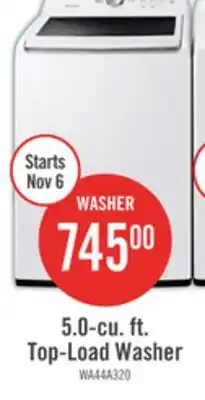 The Brick Samsung 5.1 Cu. Ft. Top-Load Washer - White - WA44A3205AW/A4 offer