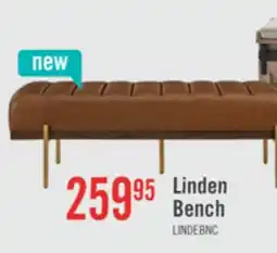 The Brick Linden 55 Faux Leather Bench - Brown offer