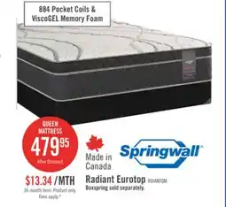 The Brick Springwall Radiant Eurotop Queen Mattress offer