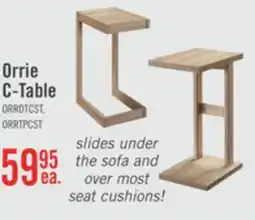 The Brick Orrie 11.75 C-Shaped Chairside Table - Taupe offer