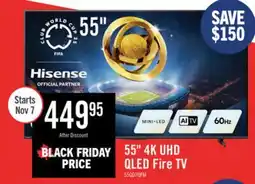 The Brick HISENSE 55 QD7QFM Mini-LED QLED 4K UHD AI Smart Fire TV (55QD7QFM) offer