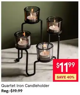 Kitchen Stuff Plus 4 PC. SET Quartet Iron Candleholder offer