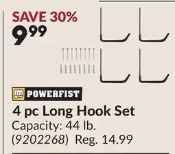 Princess Auto POWERFIST 4 pc Long Hook Set offer