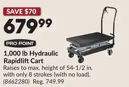 Princess Auto 1,000 lb Hydraulic Rapidlift Cart offer