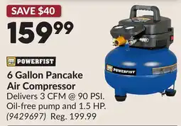 Princess Auto 6 Gallon Pancake Air Compressor offer
