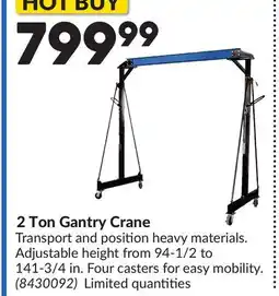 Princess Auto 2 Ton Gantry Crane offer