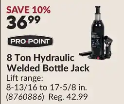 Princess Auto 8 Ton Hydraulic Welded Bottle Jack offer