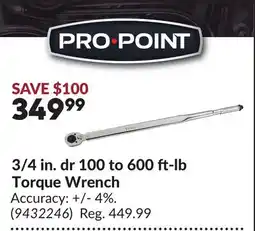 Princess Auto 3/4 in. dr 100 to 600 ft-lb Torque Wrench offer