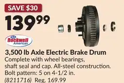Princess Auto 3,500 lb Axle Electric Brake Drum offer