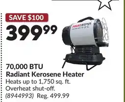 Princess Auto 70,000 BTU Radiant Kerosene Heater offer
