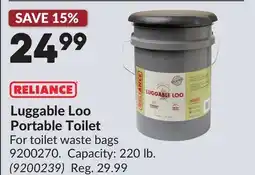 Princess Auto Luggable Loo Portable Toilet offer