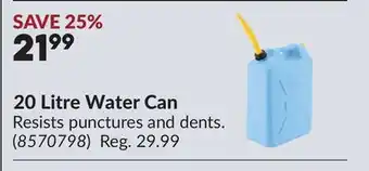 Princess Auto 20 Litre Water Can offer