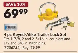 Princess Auto 4 pc Keyed-Alike Trailer Lock Set offer