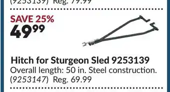 Princess Auto Hitch for Sturgeon Sled 9253139 offer