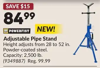 Princess Auto Adjustable Pipe Stand offer