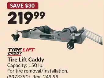 Princess Auto Tire Lift Caddy offer