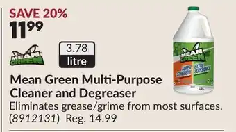 Princess Auto Mean Green Multi-Purpose Cleaner and Degreaser offer
