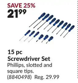 Princess Auto 15 pc Screwdriver Set offer