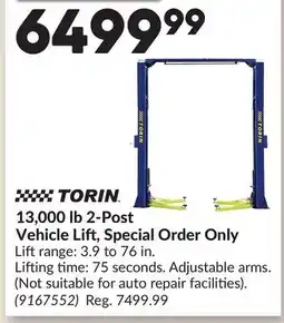 Princess Auto 13,000 lb 2-Post Vehicle Lift, Special Order Only offer