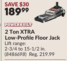 Princess Auto 2 Ton XTRA Low-Profile Floor Jack offer