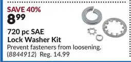 Princess Auto 720 pc SAE Lock Washer Kit offer
