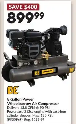 Princess Auto BE 8 Gallon Power Wheelbarrow Air Compressor offer