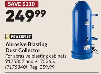 Princess Auto Abrasive Blasting Dust Collector offer