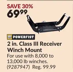 Princess Auto 2 in. Class III Receiver Winch Mount offer
