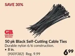Princess Auto 50 pk Black Self-Cutting Cable Ties 8 in offer