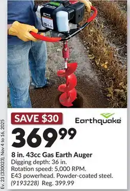 Princess Auto 8 in. 43cc Gas Earth Auger offer