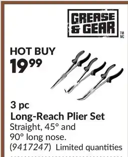 Princess Auto 3 pc Long-Reach Plier Set offer