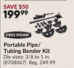 Princess Auto Portable Pipe/ Tubing Bender Kit offer