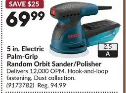 Princess Auto 5 in. Electric Palm-Grip Random Orbit Sander/Polisher offer