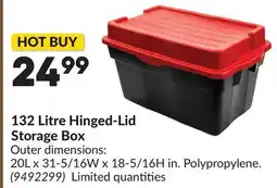 Princess Auto 132 Litre Hinged-Lid Storage Box offer