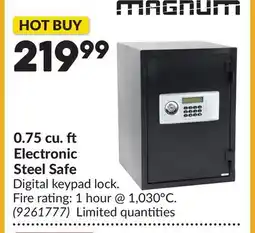 Princess Auto 0.75 cu. Electronic Steel Safe offer