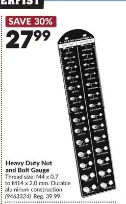 Princess Auto Heavy Duty Nut and Bolt Gauge offer