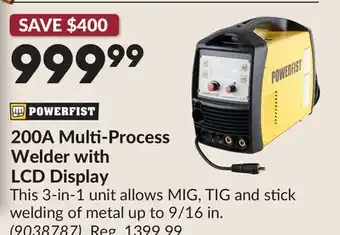 Princess Auto 200A Multi-Process Welder with LCD Display offer