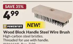 Princess Auto Wood Block Handle Steel Wire Brush offer
