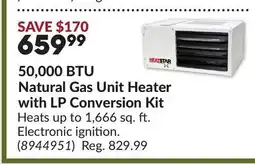 Princess Auto HEATSTAR Natural Gas Unit Heater with LP Conversion Kit offer