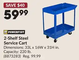 Princess Auto 2-Shelf Steel Service Cart offer