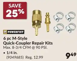 Princess Auto 6 pc M-Style Quick-Coupler Repair Kits offer